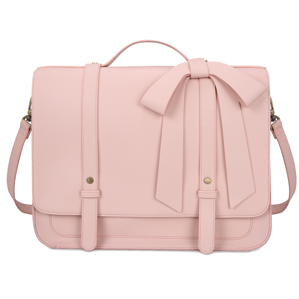 Ecosusi Mochila y Maletín con Lazo Removible Summer Garden Romance para 14" - Rosado-0