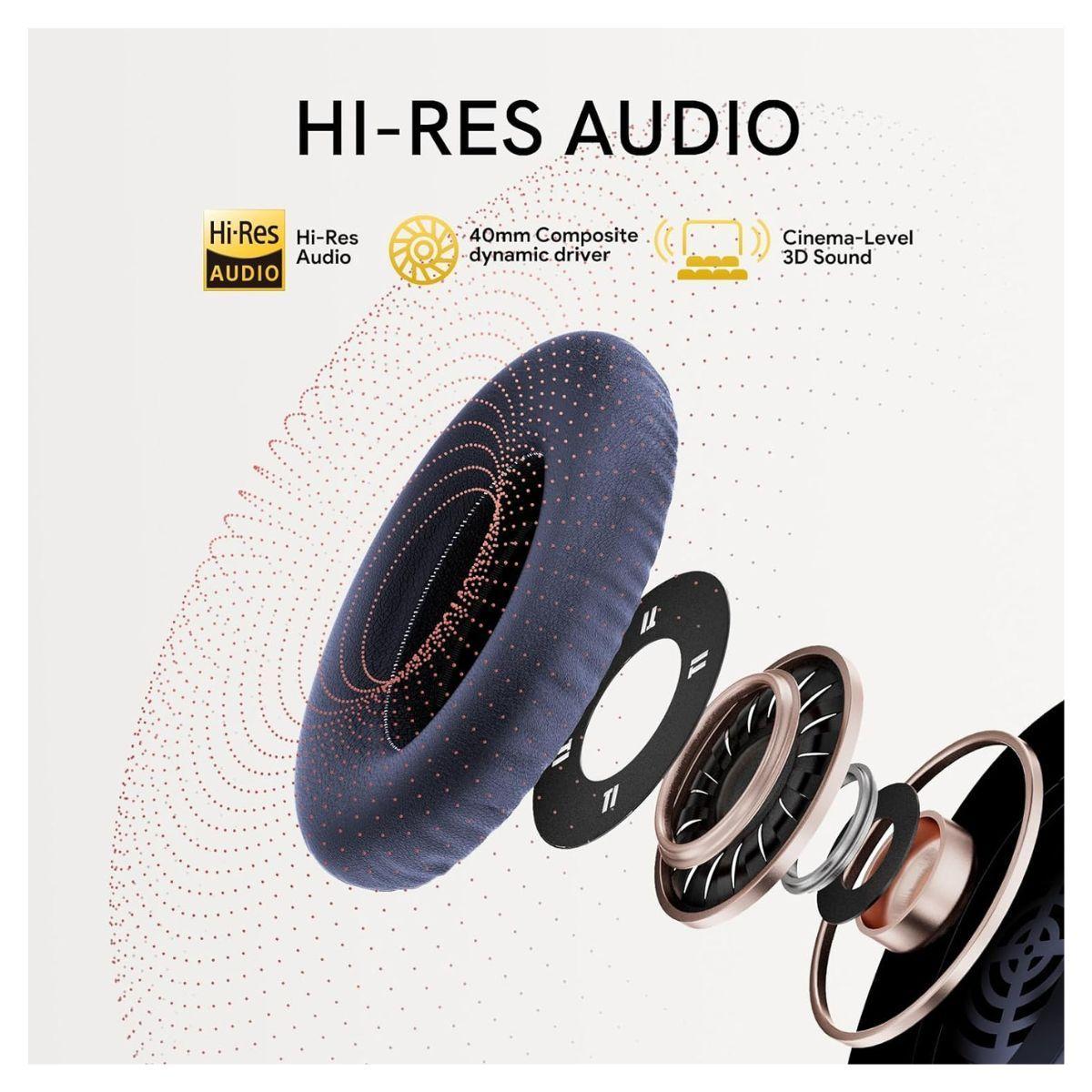 QCY H3 Audífonos Inalámbricos Cancelación de Ruidos Azul-3