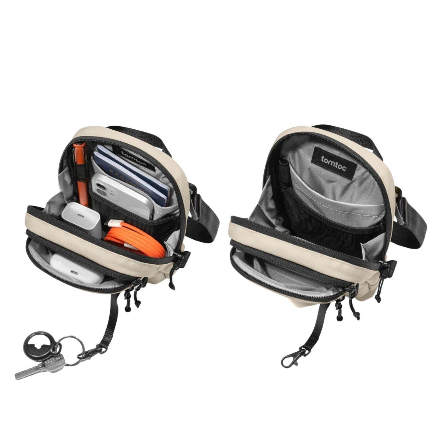 Tomtoc Bolso Bandolera de Viaje Aviator-T37 RFID Caqui-2