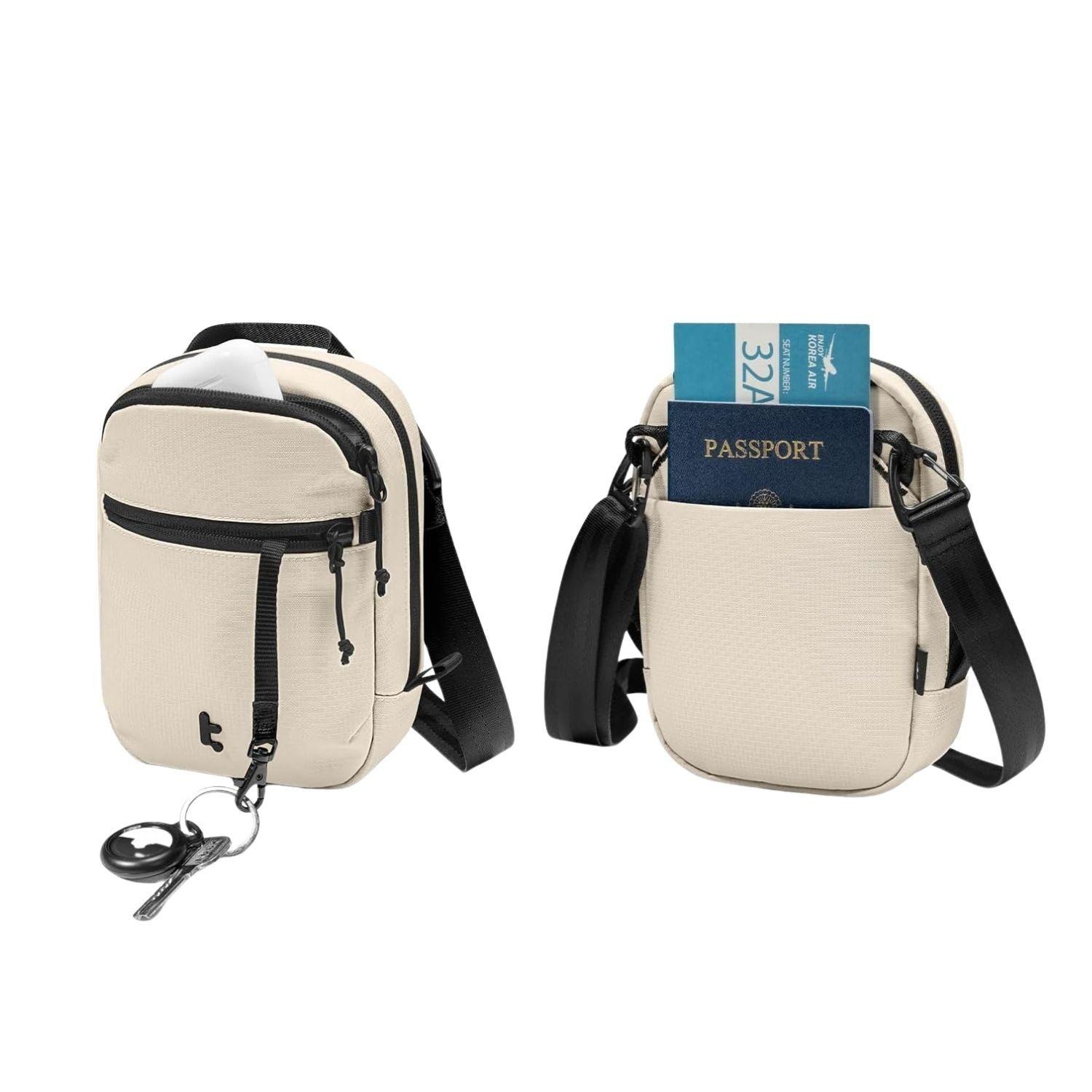 Tomtoc Bolso Bandolera de Viaje Aviator-T37 RFID Caqui-4