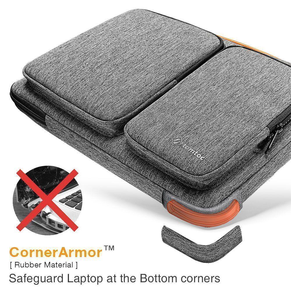 TOMTOC- BOLSO DE HOMBRO A42 PARA NOTEBOOK/MACBOOK 15.6''- GRIS-2
