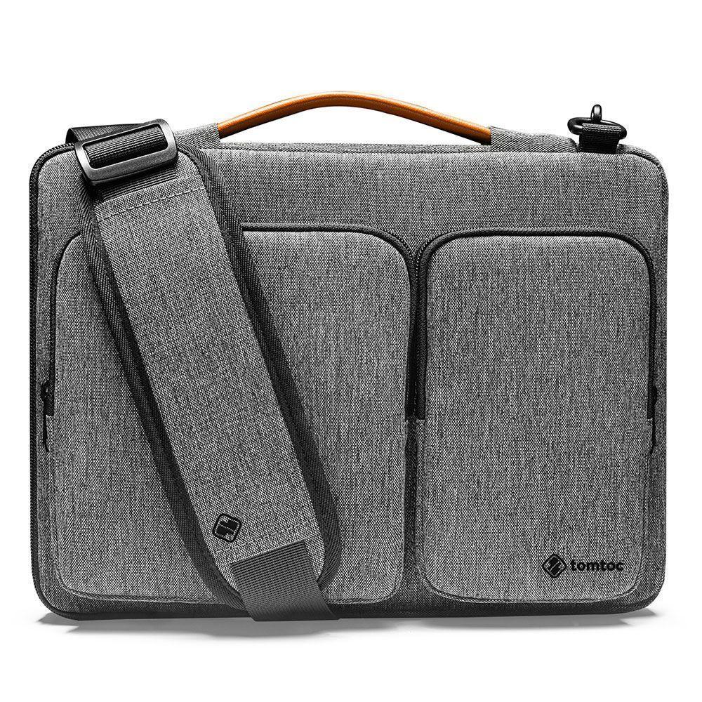 TOMTOC- BOLSO DE HOMBRO A42 PARA NOTEBOOK/MACBOOK 15.6''- GRIS-0