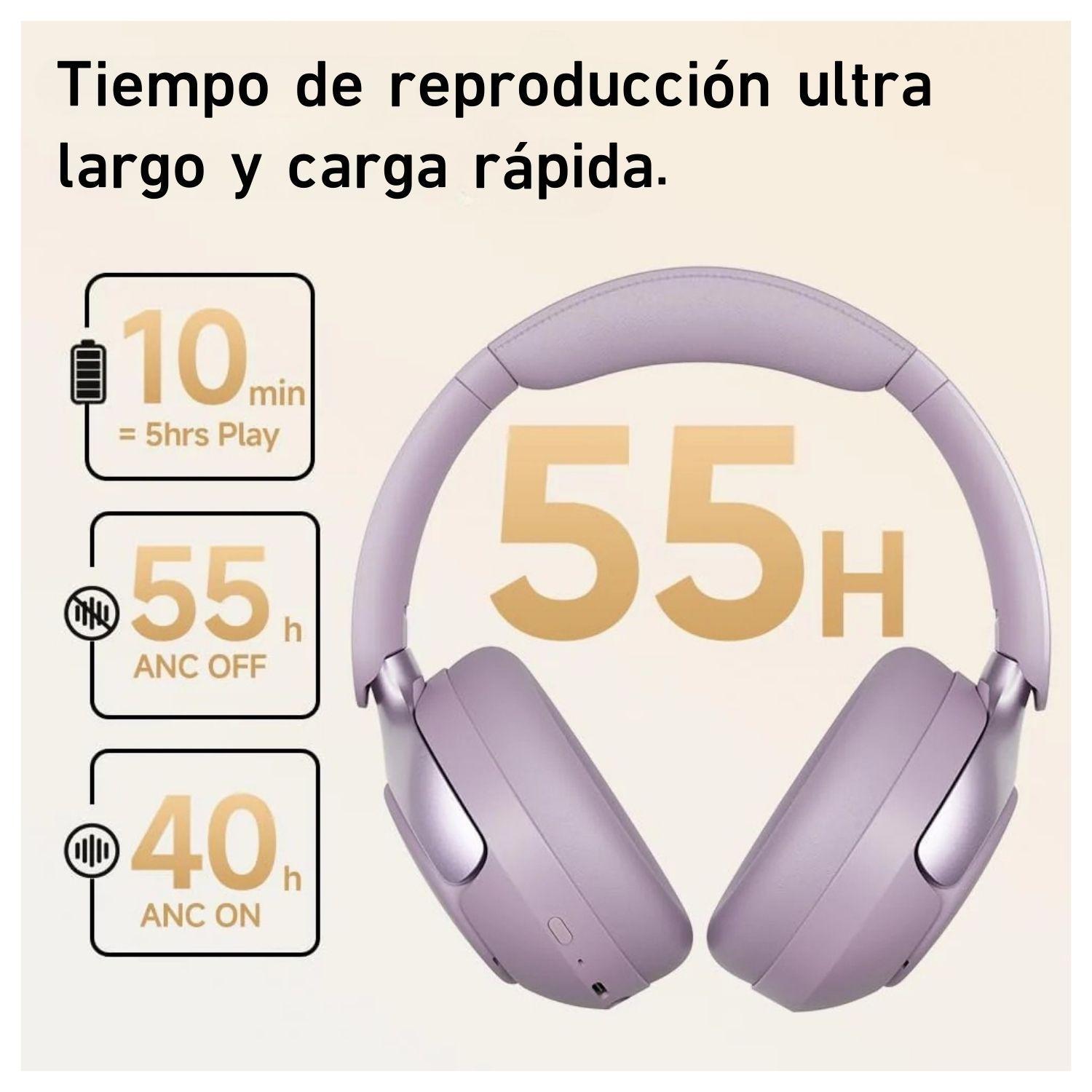 QCY H3 Pro Audifonos Bluetooth Inalámbricos ANC Morado-5