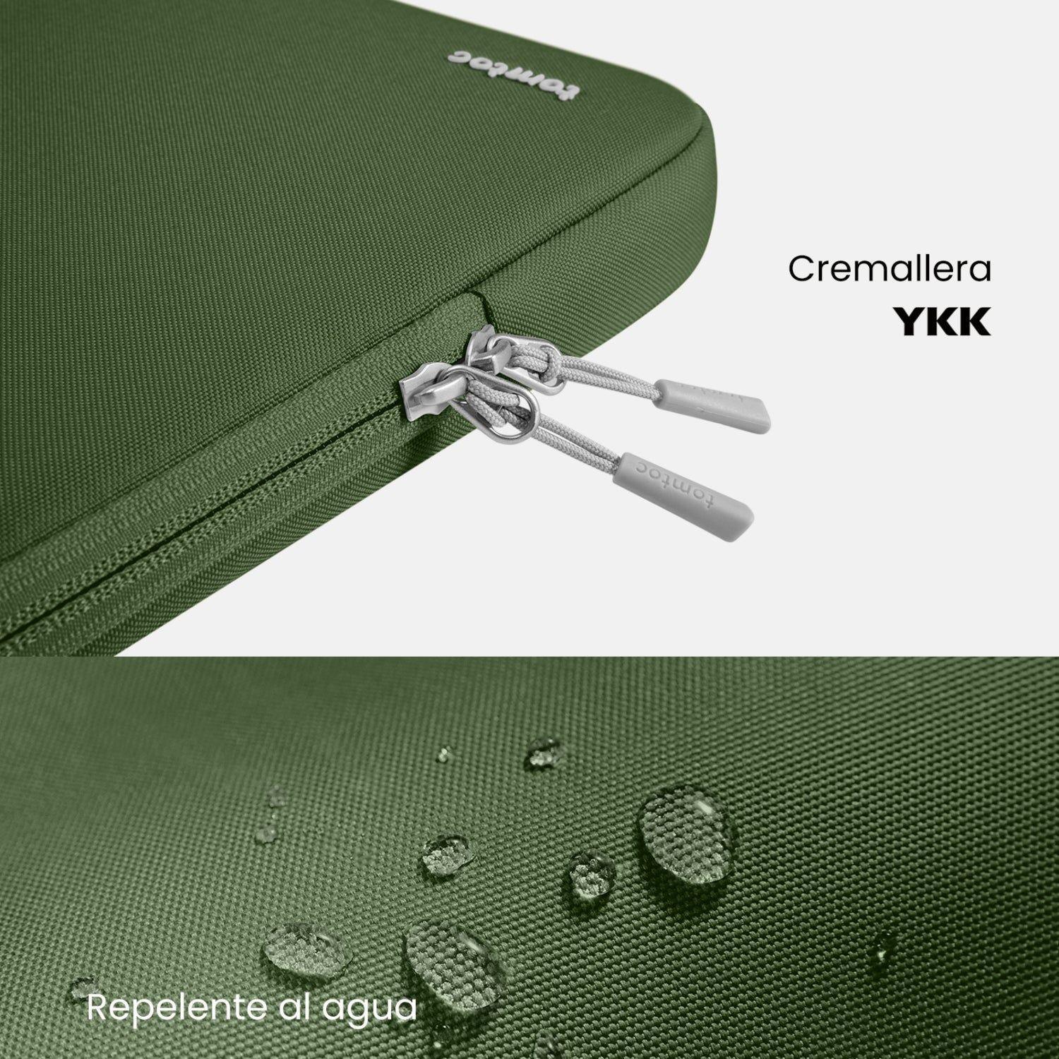 Tomtoc Funda Defender-A13 para MacBook Neo / Air / Pro de 13" Verde-5