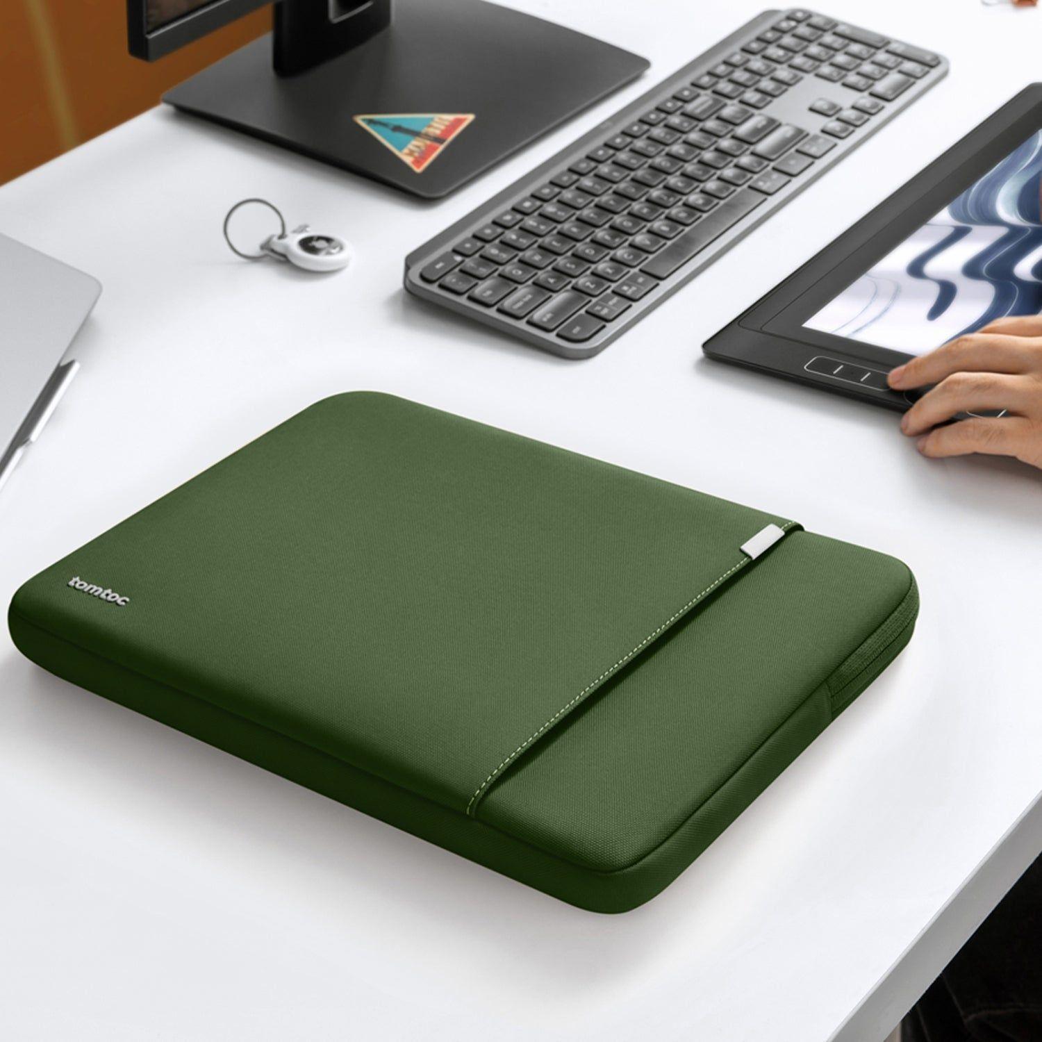 Tomtoc Funda Defender-A13 para MacBook Neo / Air / Pro de 13" Verde-8
