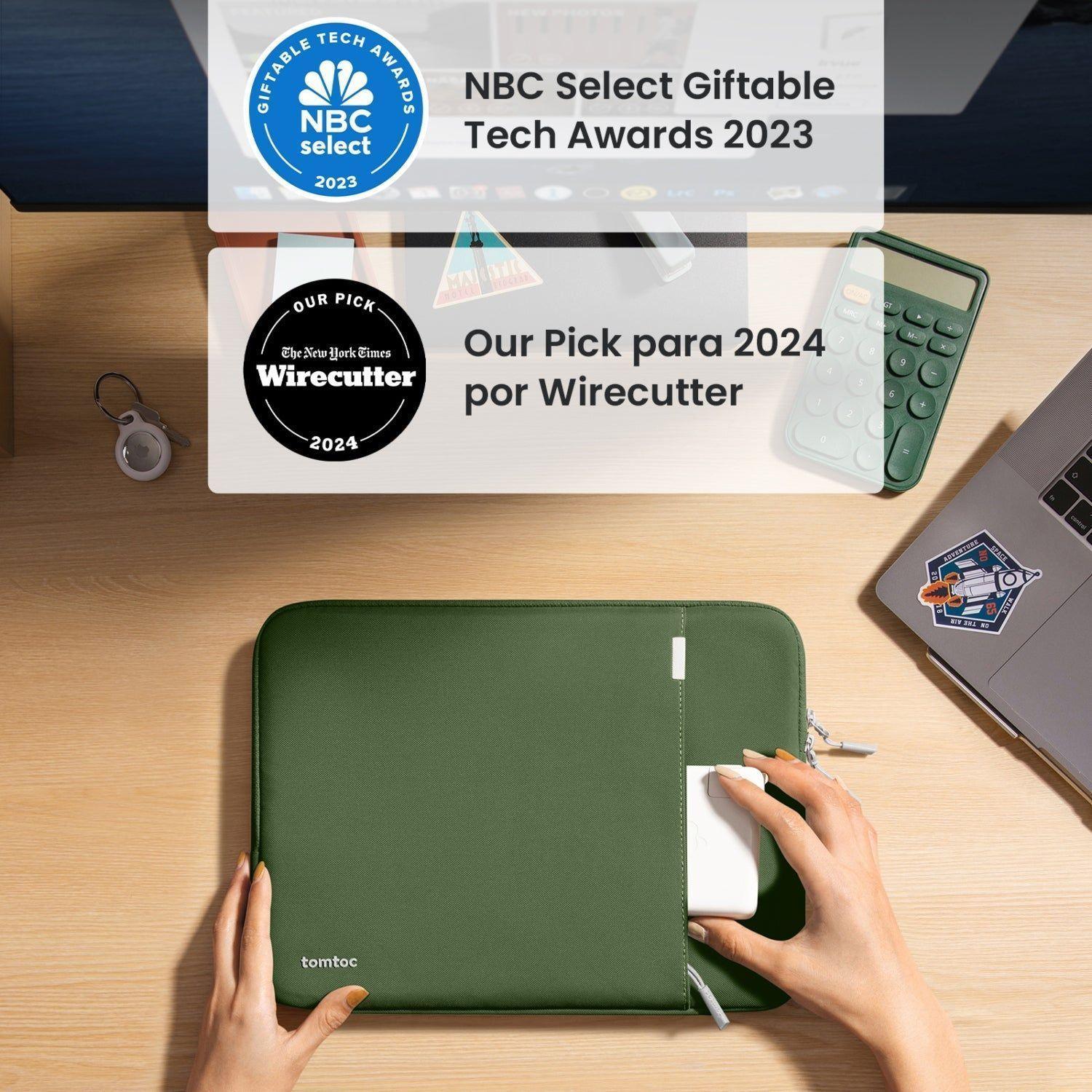 Tomtoc Funda Defender-A13 para MacBook Neo / Air / Pro de 13" Verde-9