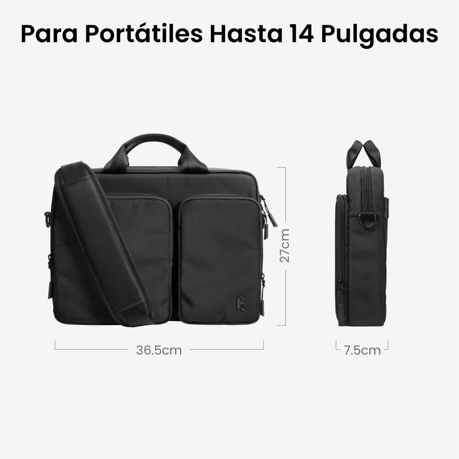 Tomtoc Maletín con Correa Navigator-A33 para Notebook de 13" - 14" Negro-8