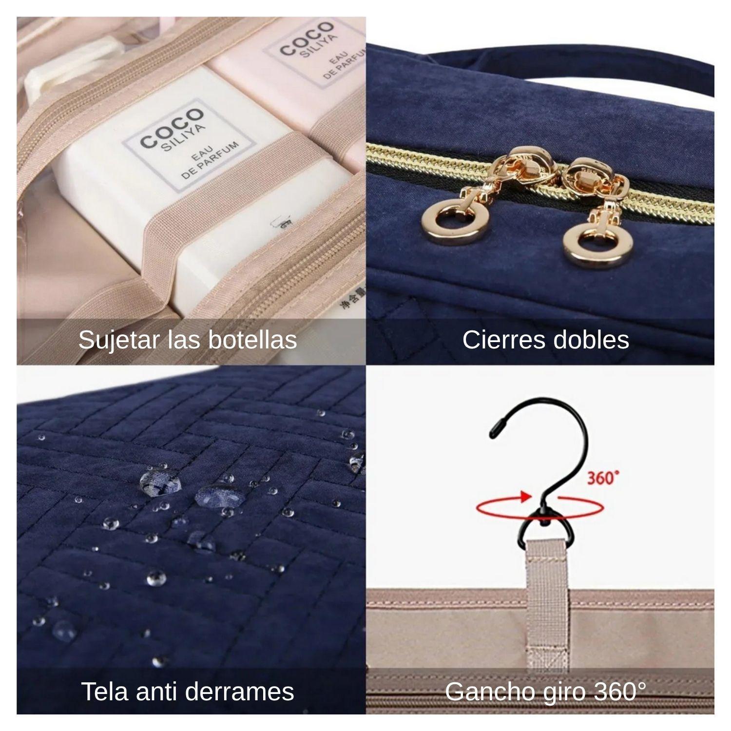 Bagsmart Neceser de Viaje Bonchemin con Gancho Mediano Azul-6