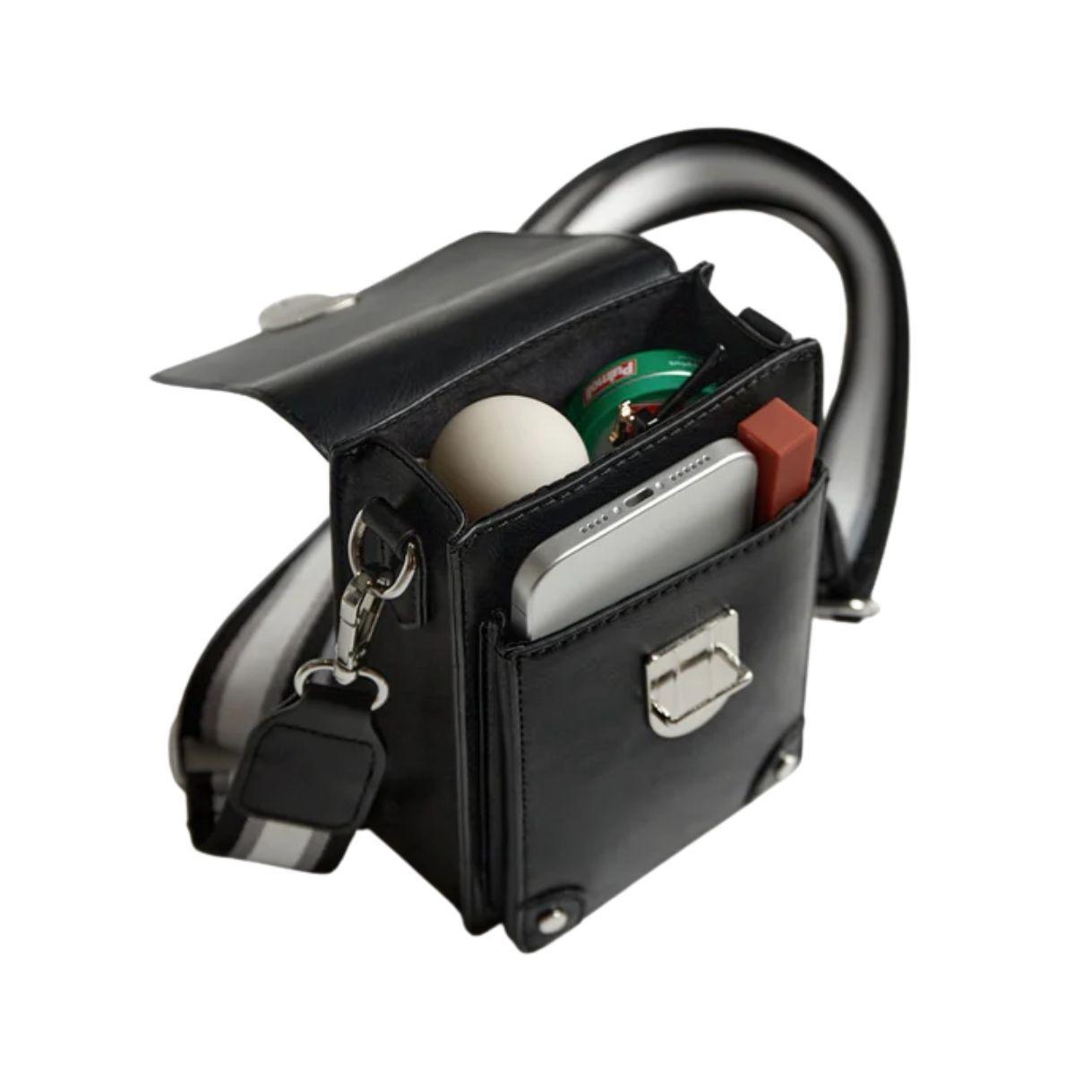Ecosusi Bolso Cruzado Vintage para Teléfono - Negro-7