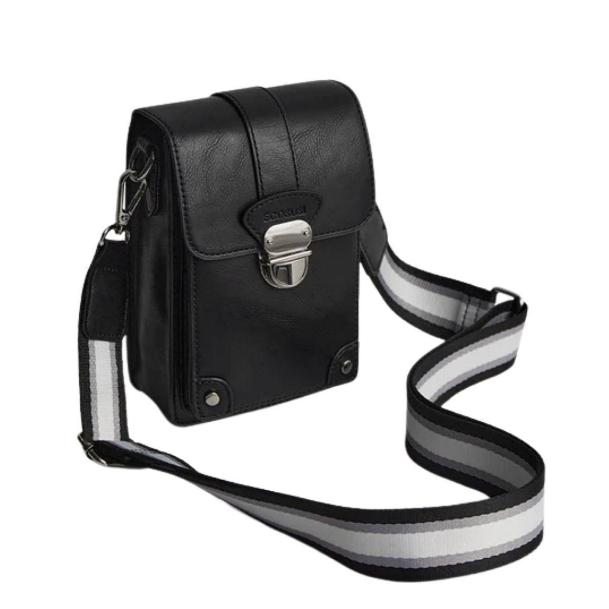 Ecosusi Bolso Cruzado Vintage para Teléfono - Negro-1