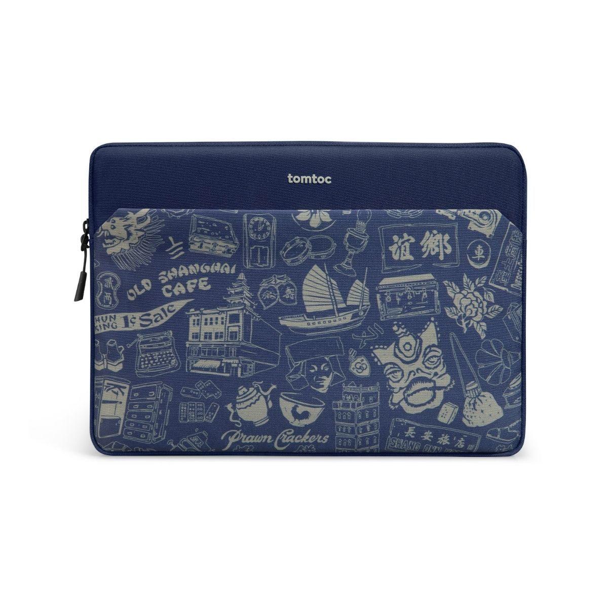 Tomtoc Funda Light-A18 OCHM para Macbook 14" - Azul-0