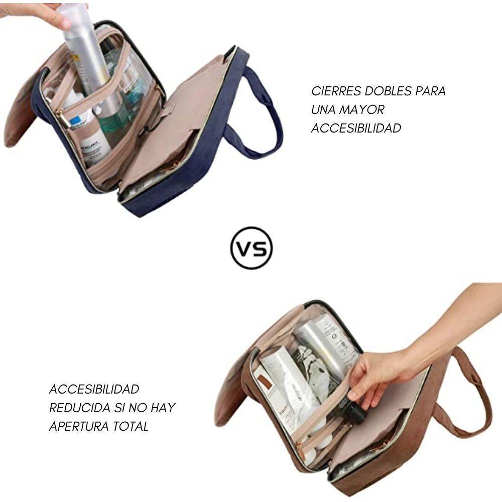 Bagsmart - Neceser kit de viaje con gancho-Azul Oscuro-4