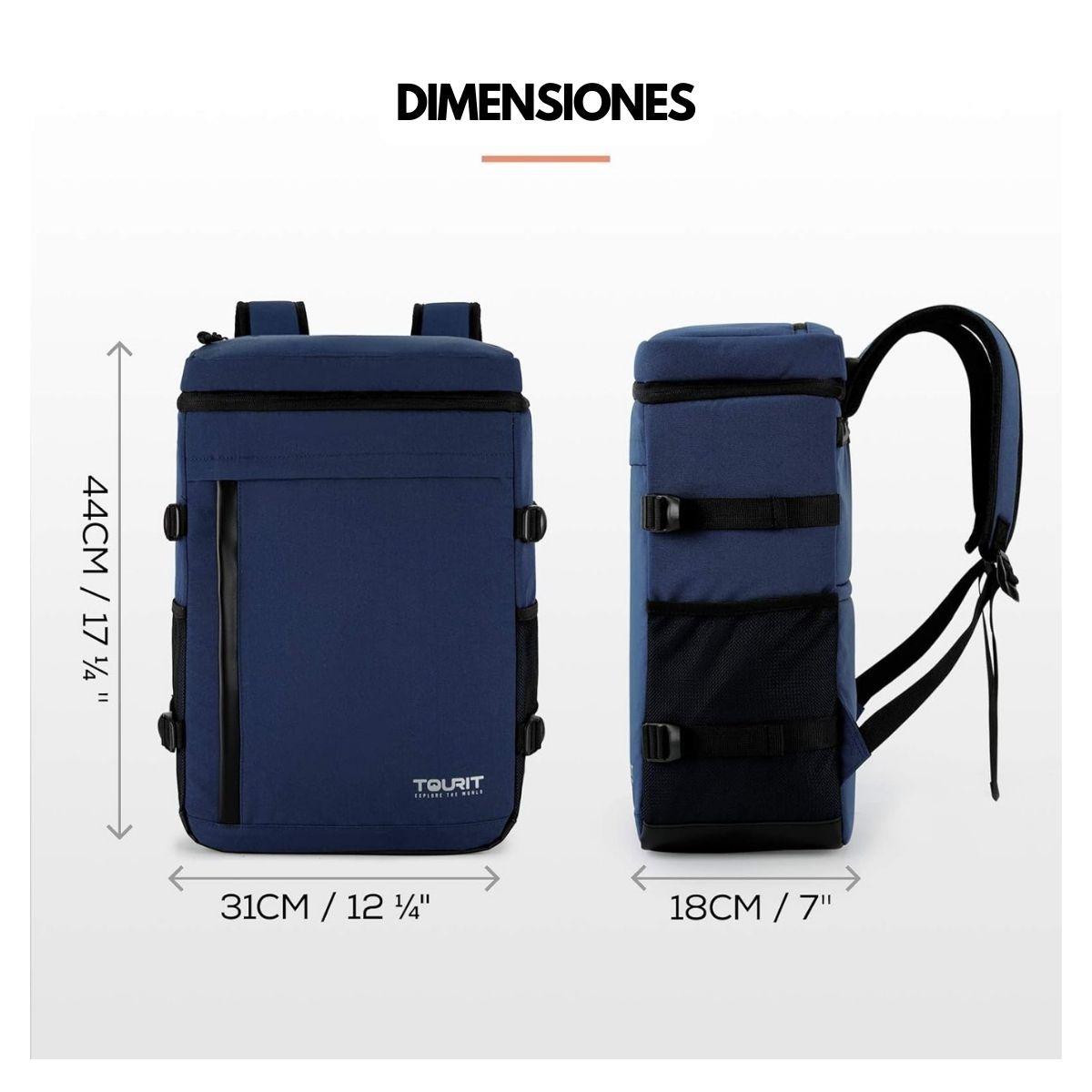 Tourit Mochila térmica para 32 latas - Azul-5