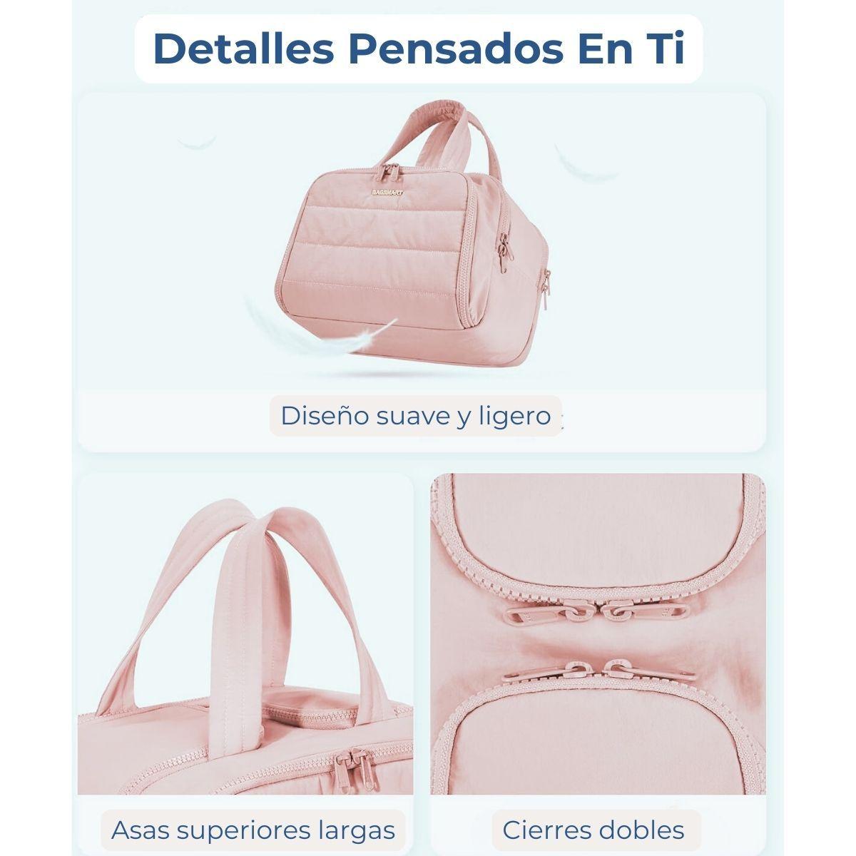 Bagsmart Neceser Multifuncional Zora Spacesaver 4 en 1 - Rosado-4