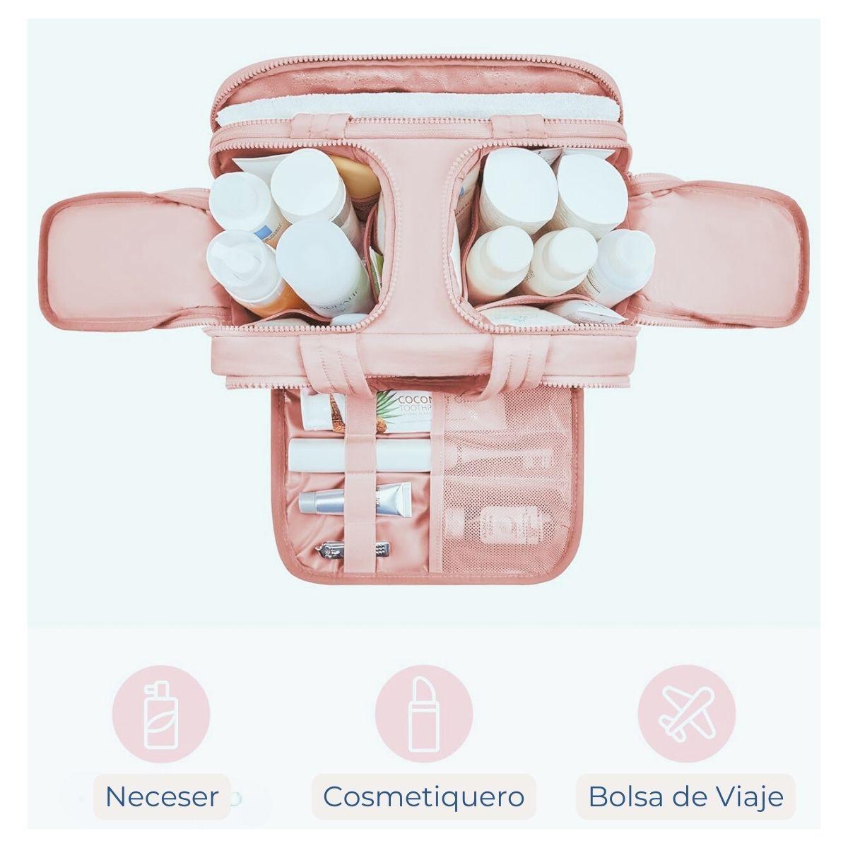 Bagsmart Neceser Multifuncional Zora Spacesaver 4 en 1 - Rosado-5