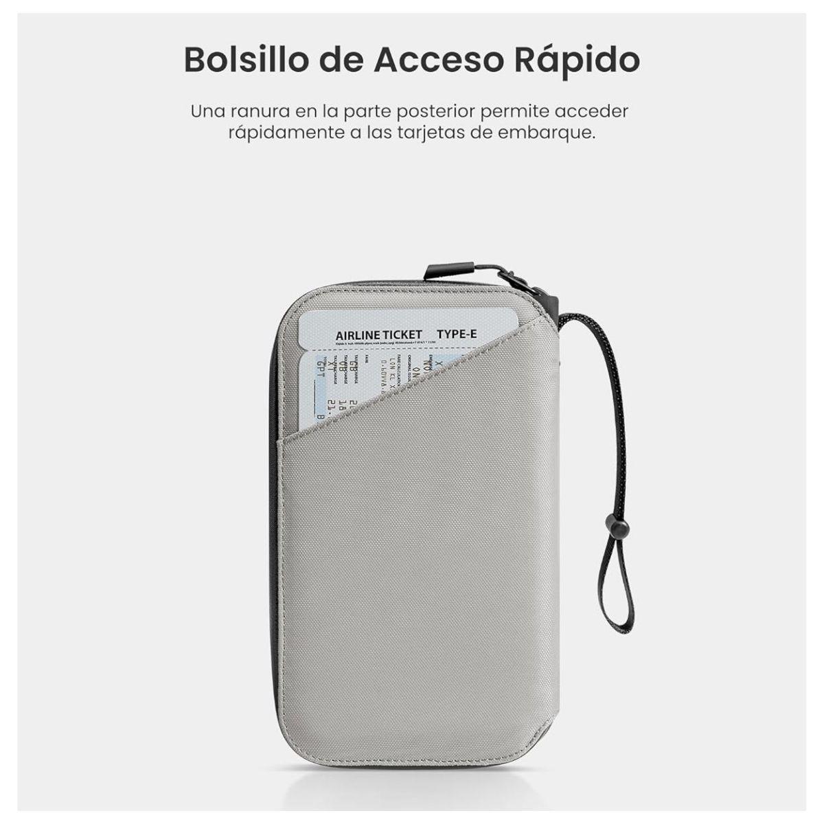 Tomtoc Estuche para Pasaporte Navigator-T03 - Gris-2