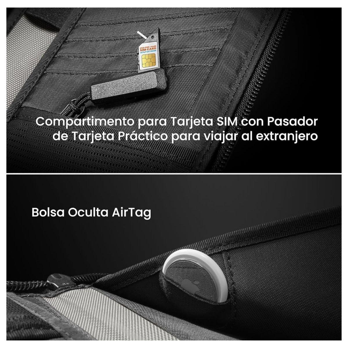 Tomtoc Estuche para Pasaporte Navigator-T03 - Gris-6