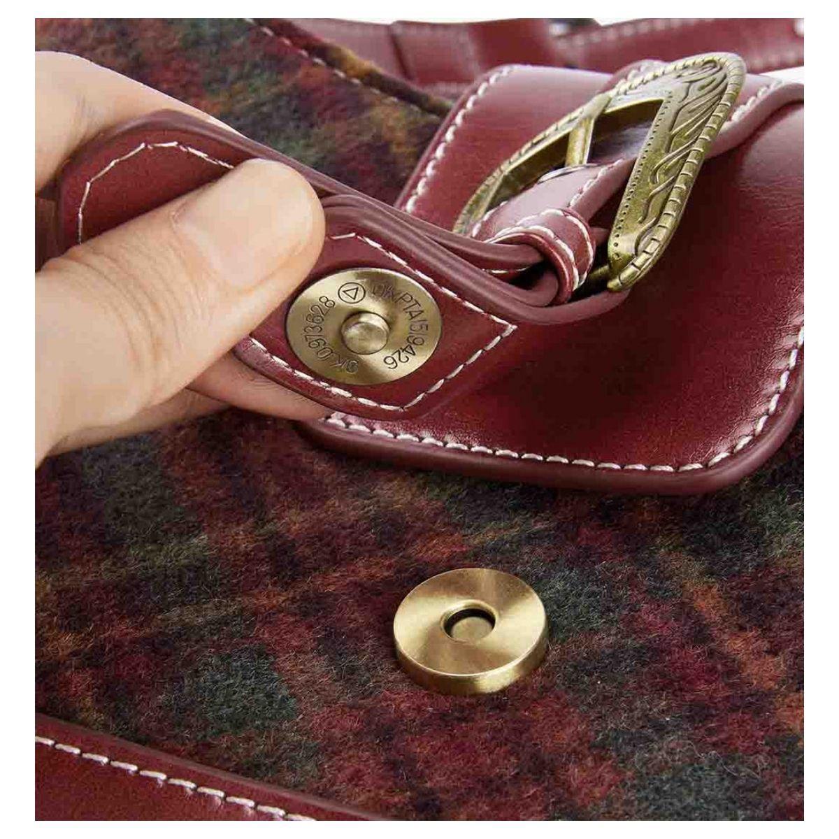 Ecosusi Cartera Vintage Alison de Uso Diario - Rojo Angola-4