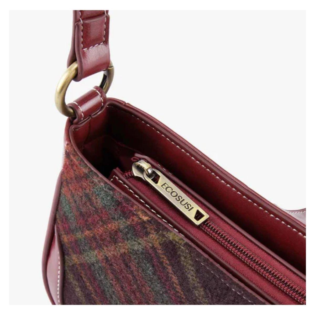 Ecosusi Cartera Vintage Alison de Uso Diario - Rojo Angola-6