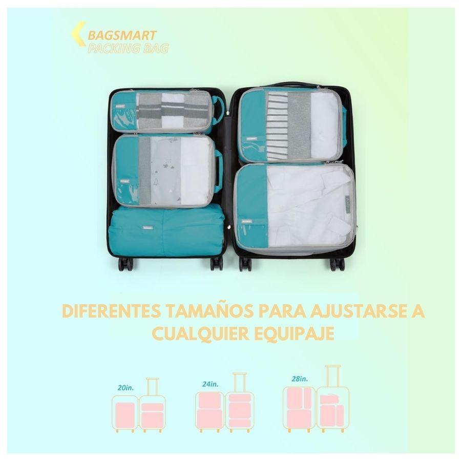 Bagsmart Juego de Bolsas de Compresión (6 unidades) - Turquesa-6