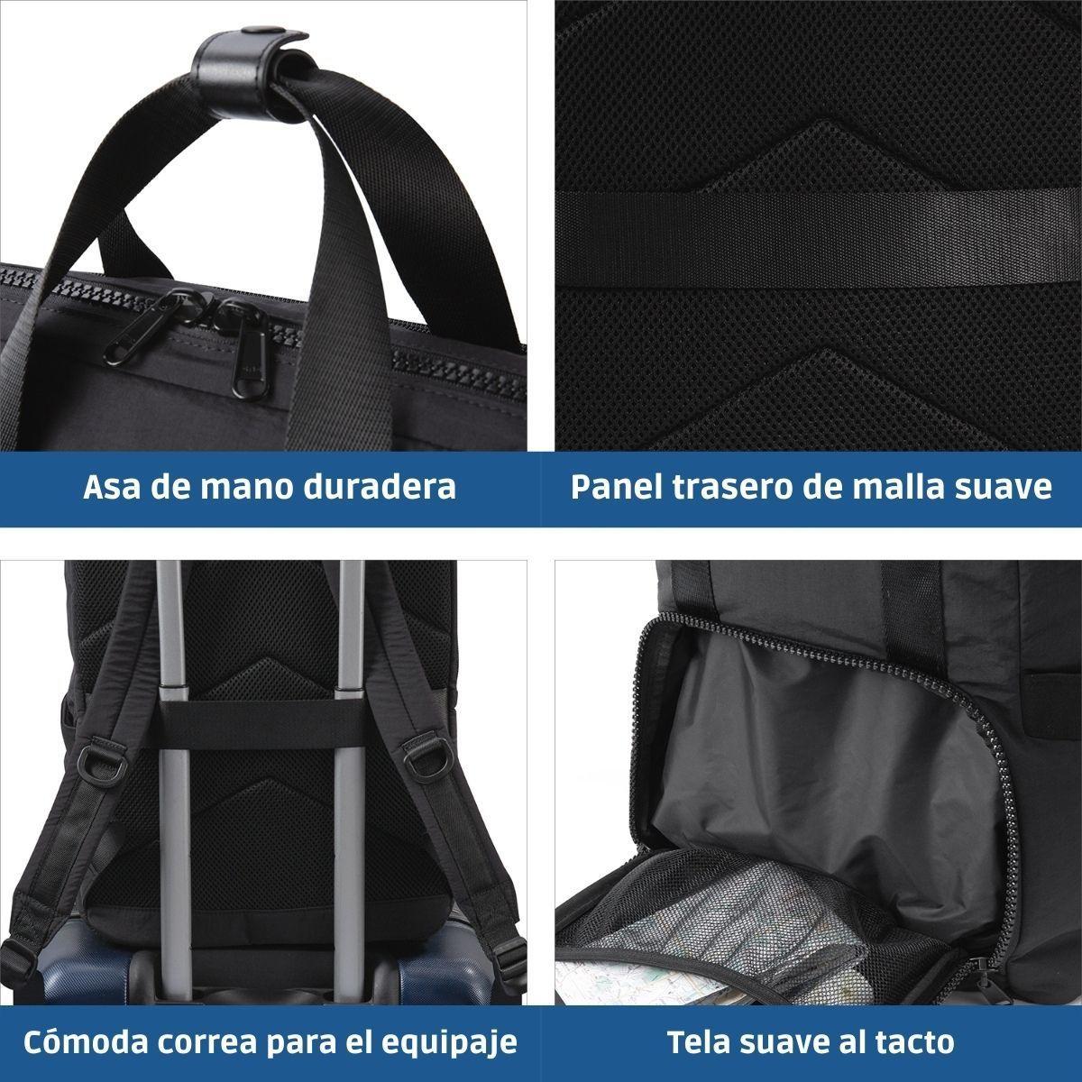 Bagsmart - Mochila para notebook de hasta 15.6" impermeable - Negro-2