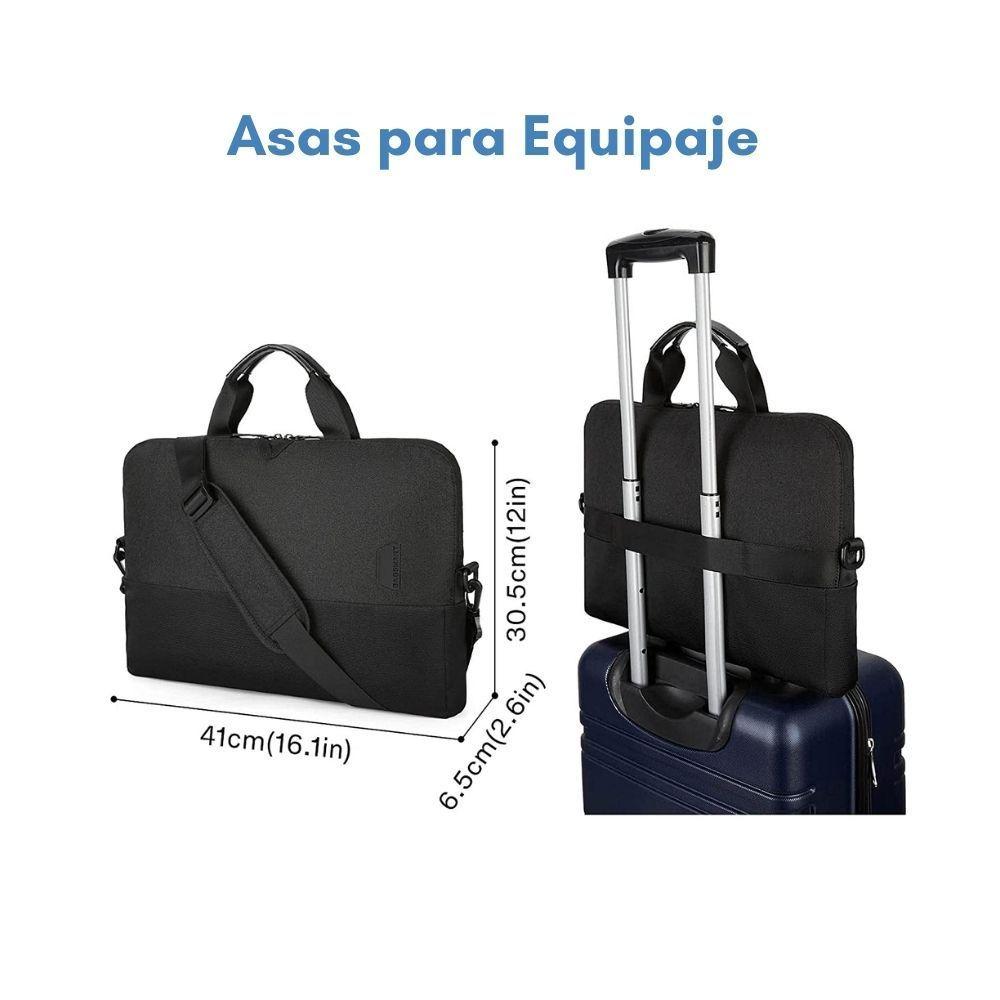 Bagsmart Bolso computador SLIM para 15.6''- Negro Completo-2