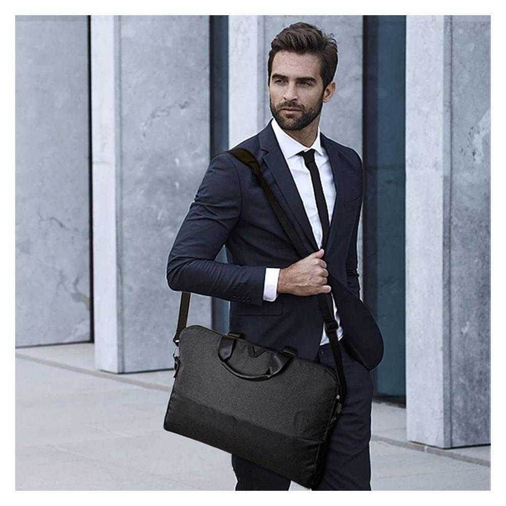 Bagsmart Bolso computador SLIM para 15.6''- Negro Completo-7