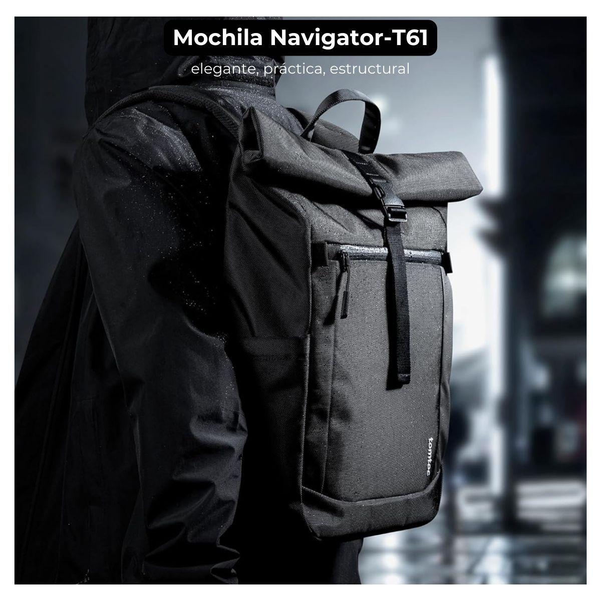 Tomtoc Mochila de Viaje Navigator-T61 para Macbook 16" (20L) - Negro-2