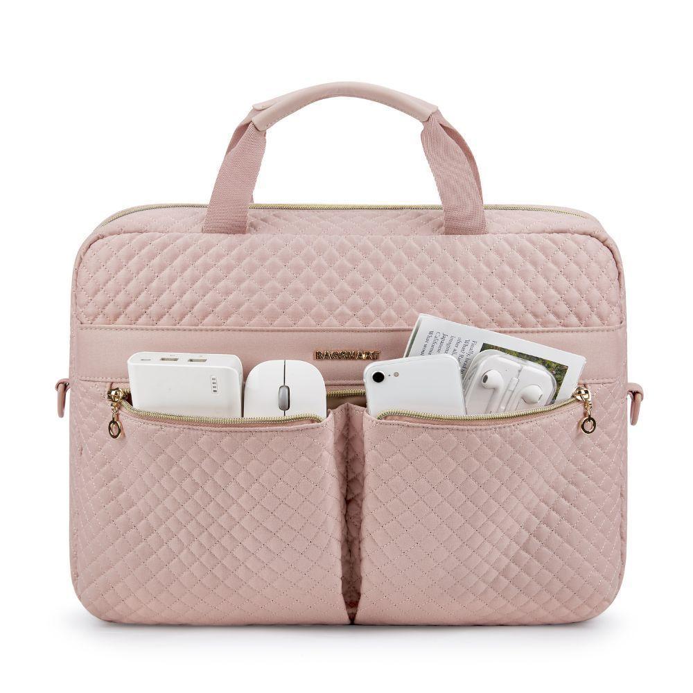 Bagsmart Maletín Bonchemin para Notebook 15,6″ Trabajo y Viaje Rosado-2