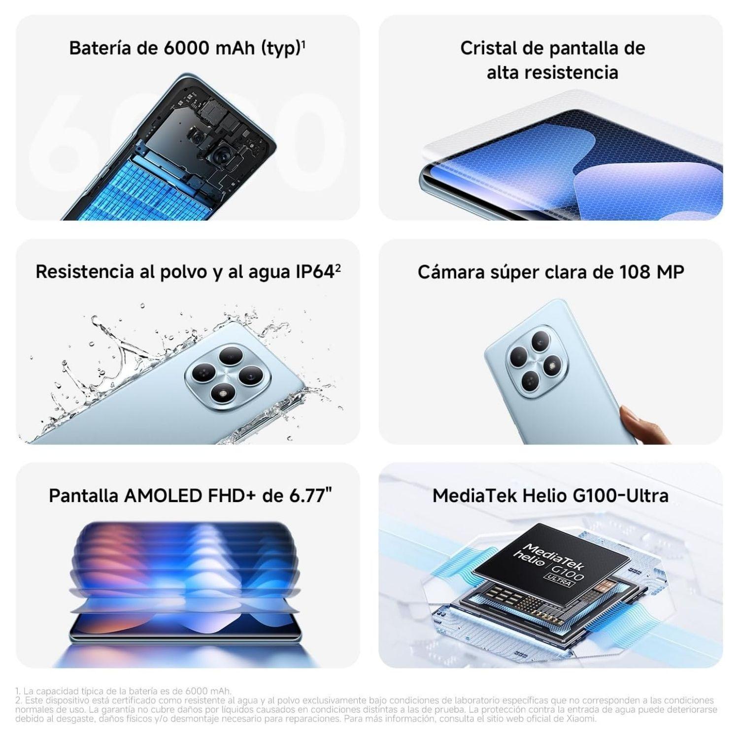 Xiaomi Redmi Note 15 4G LTE 6GB + 128GB Azul Glaciar-4