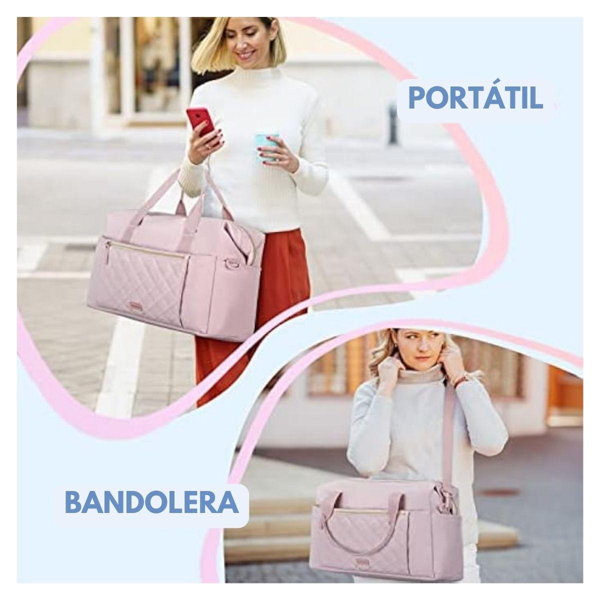 Mommore Bolso Maternal para Hospital Set 4 Piezas 39L - Rosado-5