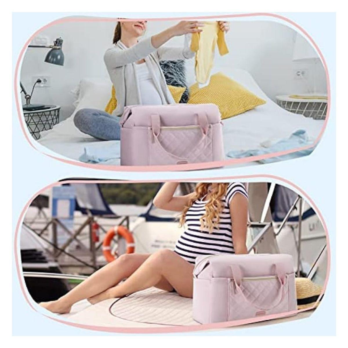 Mommore Bolso Maternal para Hospital Set 4 Piezas 39L - Rosado-6