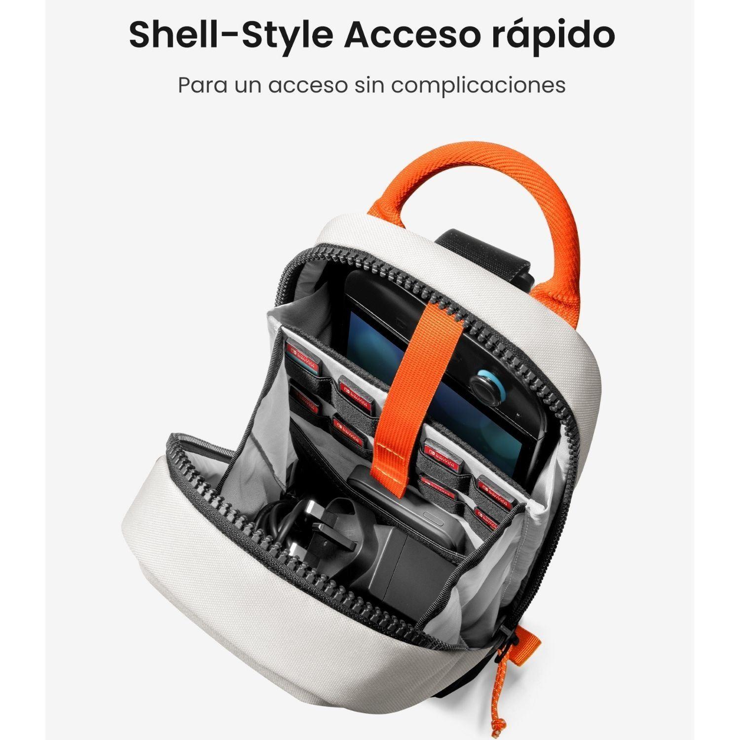Tomtoc Bolso Bandolera GameOn-G49 para Switch 2 Gris-7