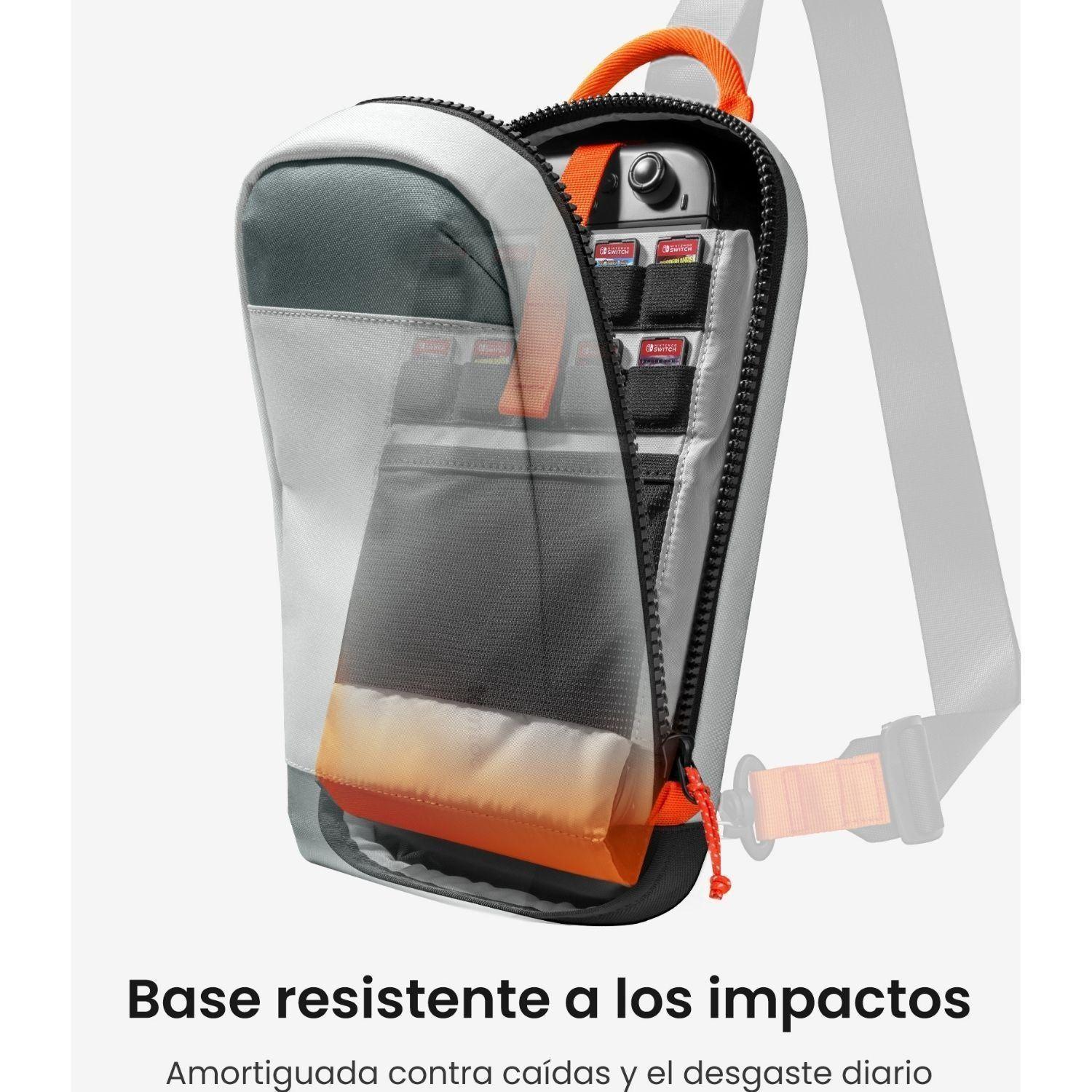 Tomtoc Bolso Bandolera GameOn-G49 para Switch 2 Gris-3