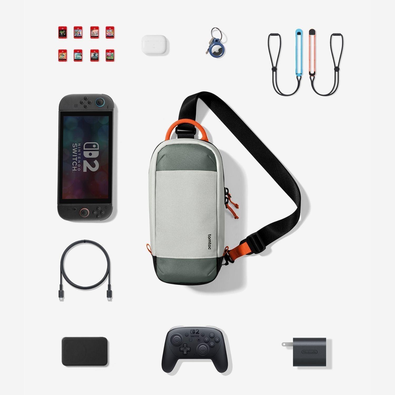Tomtoc Bolso Bandolera GameOn-G49 para Switch 2 Gris-6