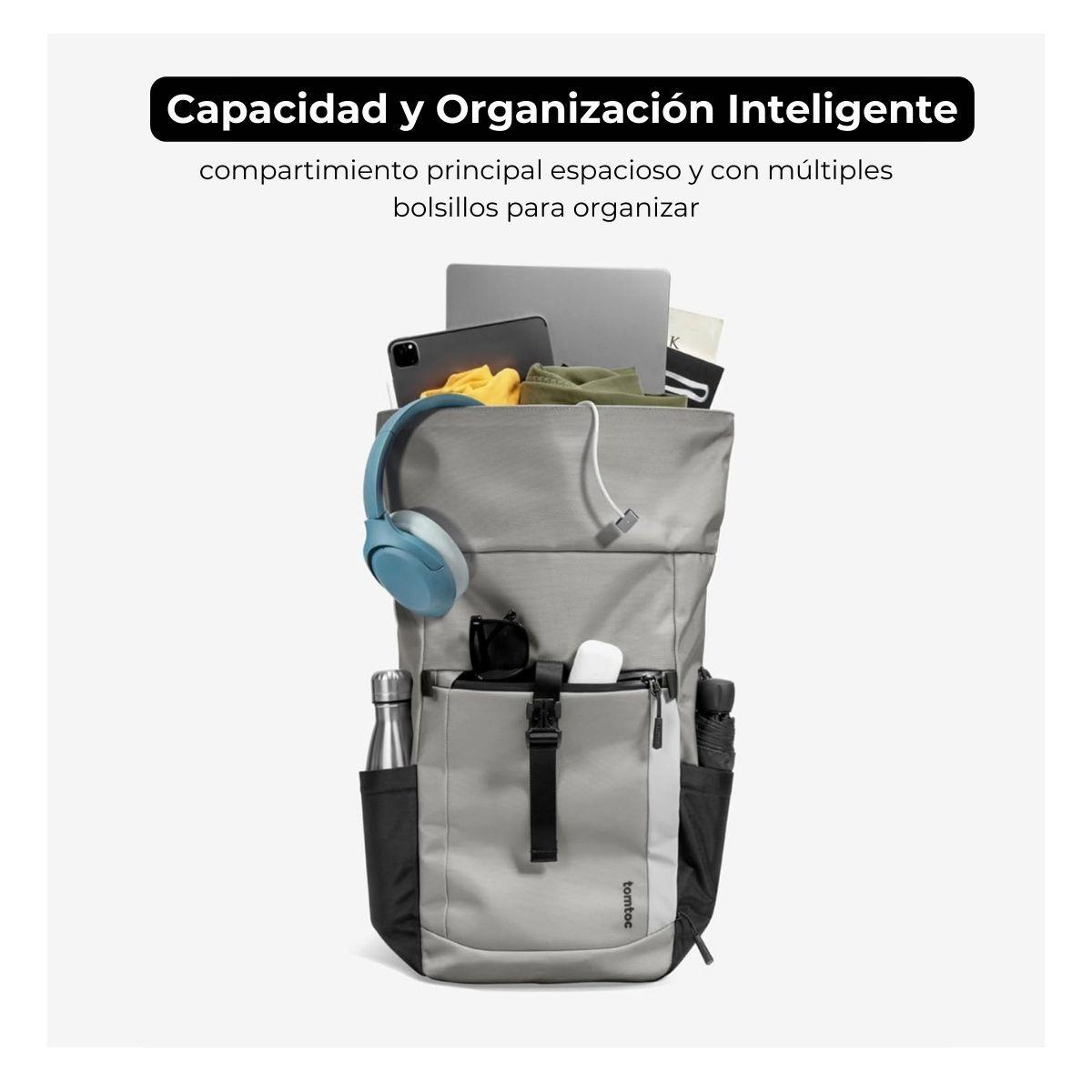 Tomtoc Mochila de Viaje Navigator-T61 para Macbook 16" - Gris-3
