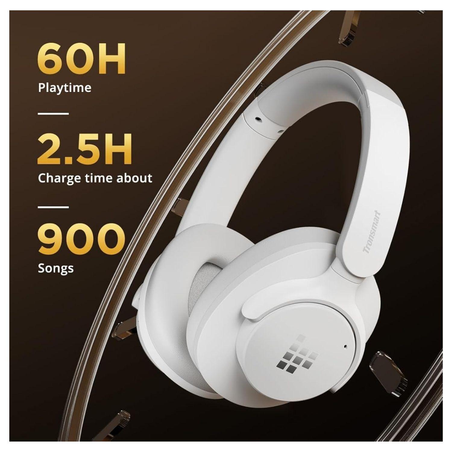 Tronsmart Audifonos Sounfii Q20S con Cancelación De Ruido Híbrida Blanco-4