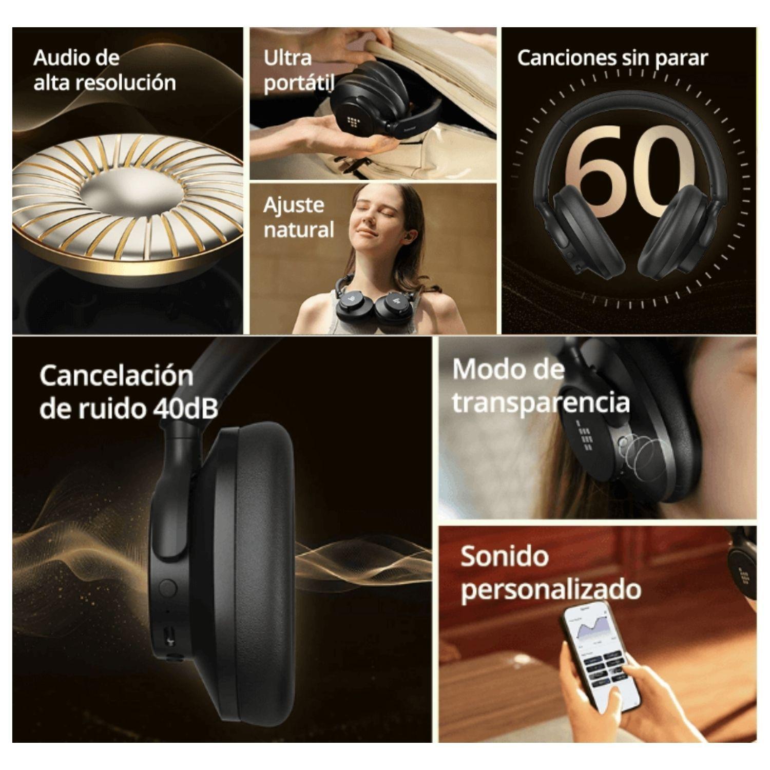 Tronsmart Audifonos Sounfii Q20S con Cancelación De Ruido Híbrida Blanco-6