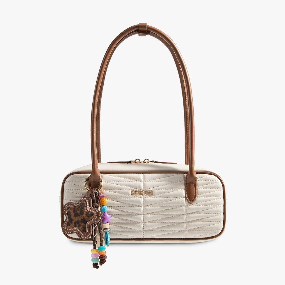 Ecosusi Cartera Baguette Elise Acolchada de 2.5L para 6,3" Beige-1