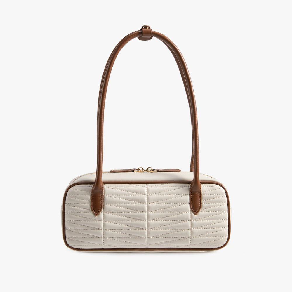 Ecosusi Cartera Baguette Elise Acolchada de 2.5L para 6,3" Beige-4
