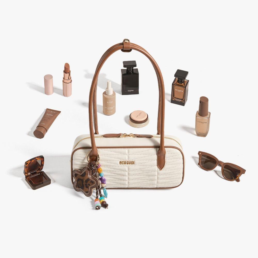 Ecosusi Cartera Baguette Elise Acolchada de 2.5L para 6,3" Beige-7