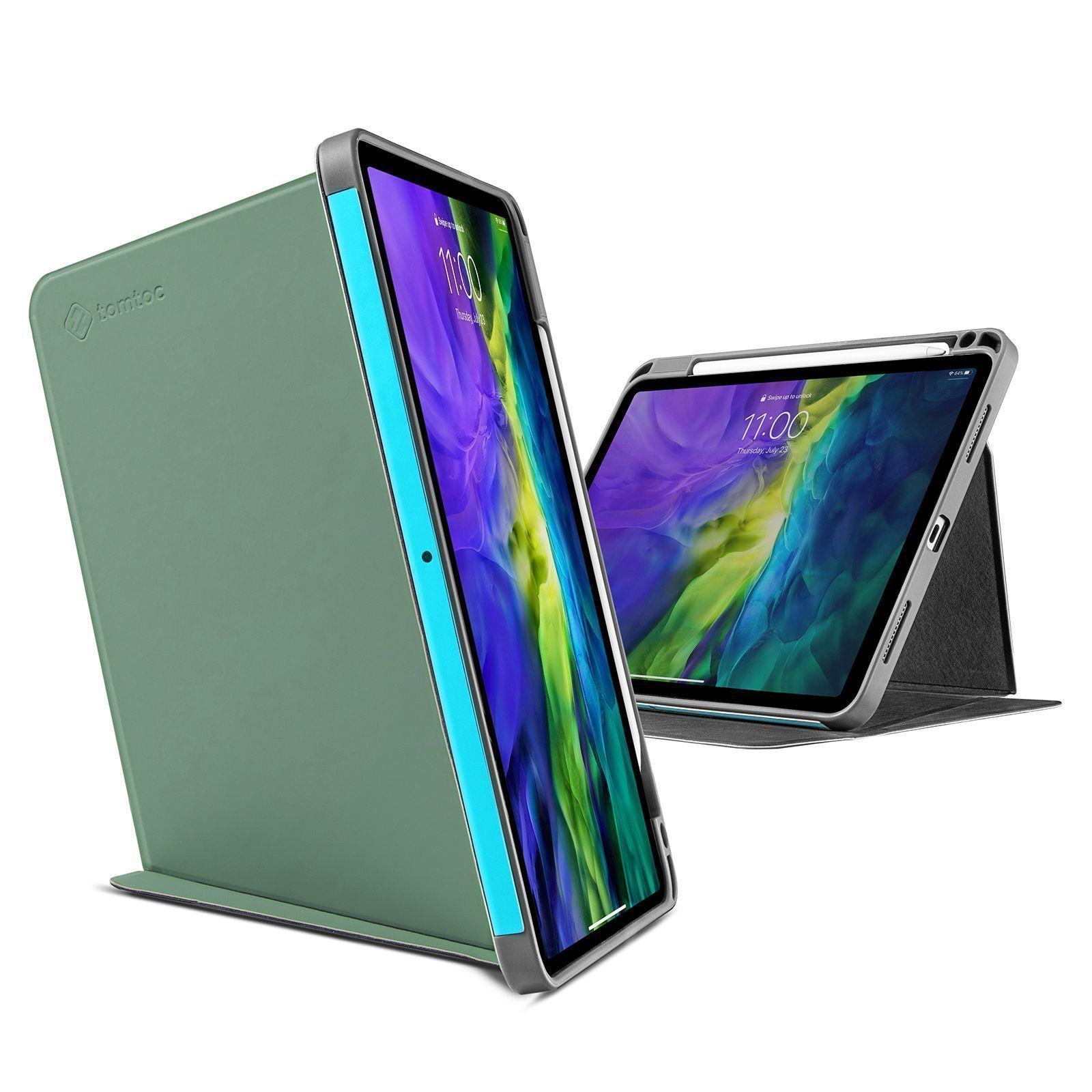 Tomtoc - Funda vertical para iPad Pro de 12,9 pulgadas (3.a / 4.a generación) - Cactus-1
