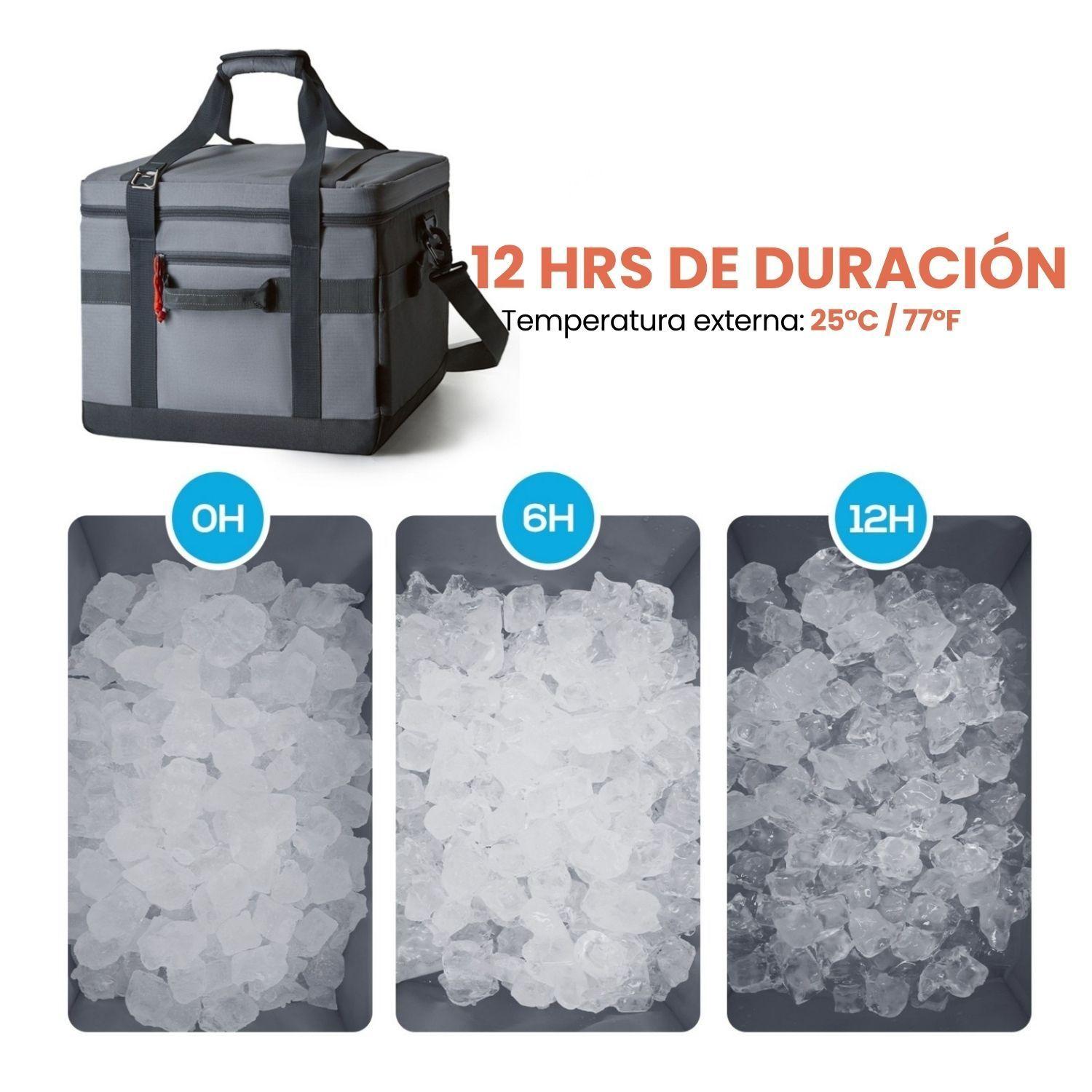 Tourit Cooler Bag Offroad Enfriador Aislado Portátil 60 latas 40L Gris-5