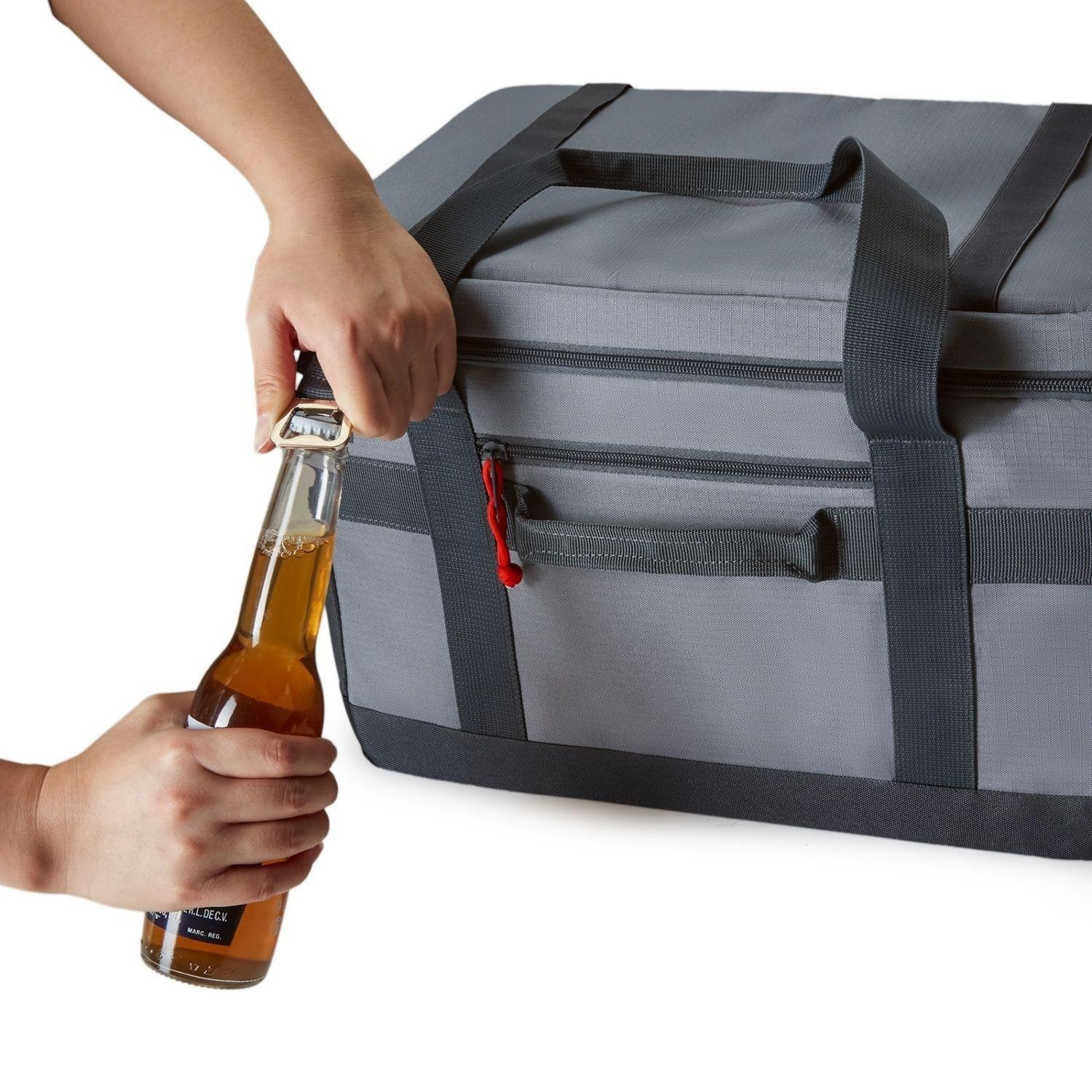 Tourit Cooler Bag Offroad Enfriador Aislado Portátil 60 latas 40L Gris-8