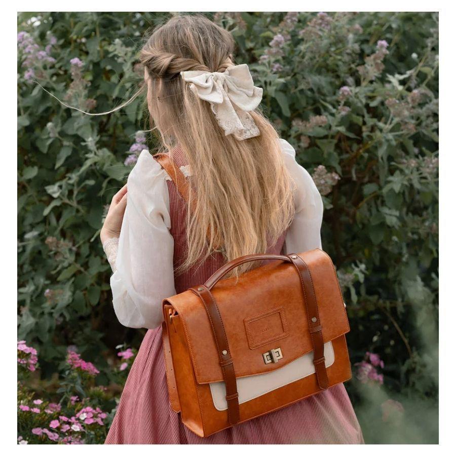 Ecosusi Mochila Cambridge Mujer para notebook de 14.7" - Naranja-3