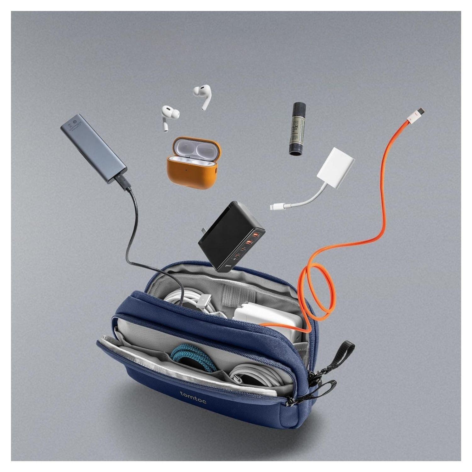 Tomtoc Estuche Light-T12 para Accesorios Electrónicos Mediano - Azul-3
