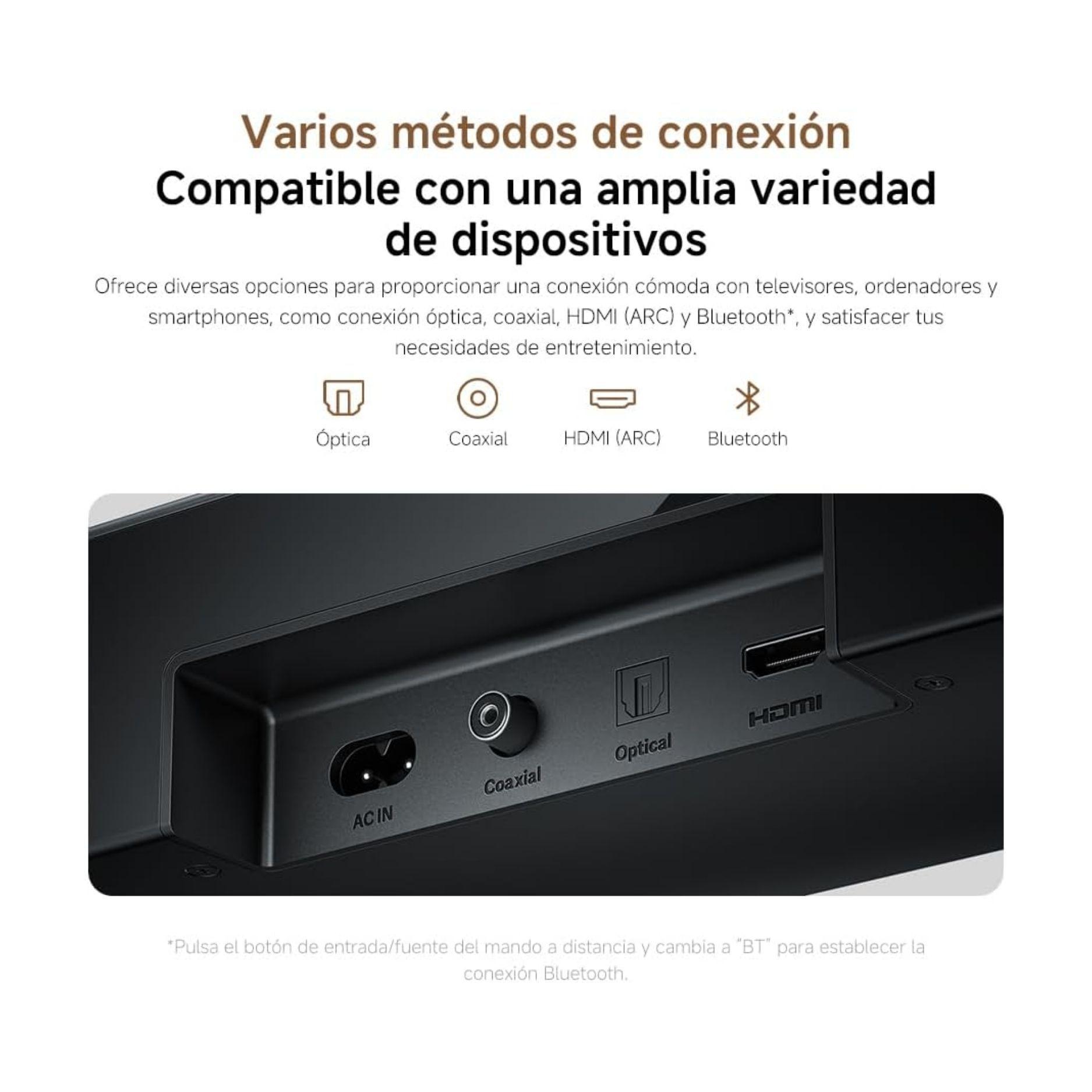 Xiaomi Barra de Sonido Soundbar 2.0 ch Bluetooth 5.0 84W Negro-3
