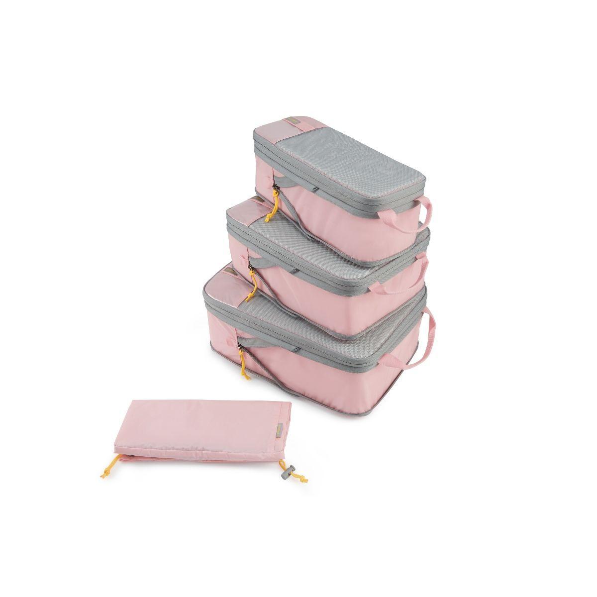 Bagsmart Kit de organizadores de embajale 4 en 1 - Rosado-1