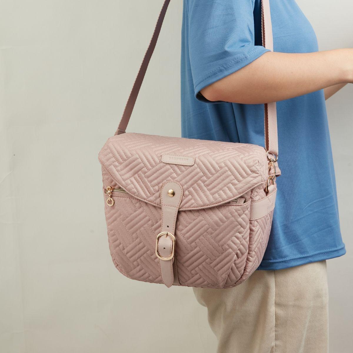 Bagsmart Bolso de hombro para cámara- Rosado-7