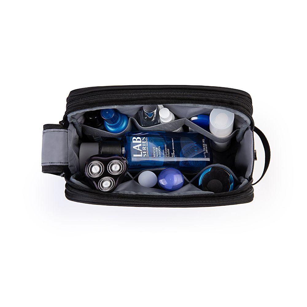 Bagsmart - Neceser de aseo para hombres - Negro Lona-3